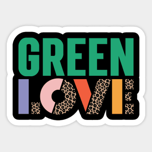 Green Love Sticker